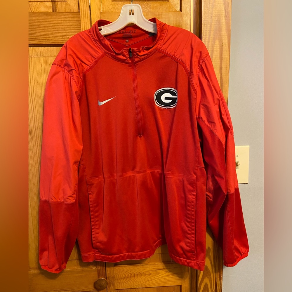 Red Nike Georgia half zip